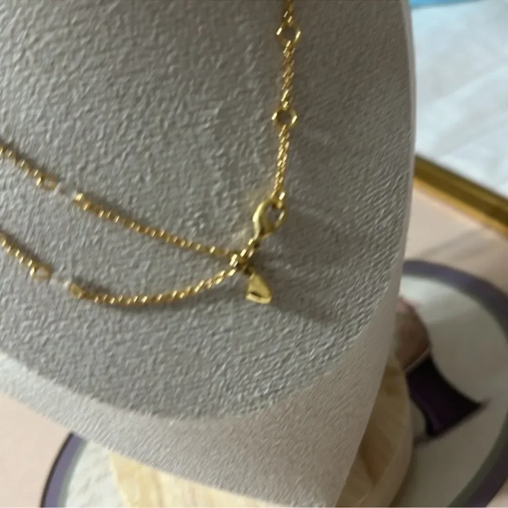 J.Crew Double Strand Hold Tone Beaded Sparkles This is My Lucky Charm Necklace